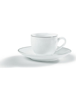 Karvounis Bros Σετ Φλιτζάνια Espresso & Ελληνικού Καφέ Πορσελάνης Λευκά 90ml 6τμχ GC11504-90