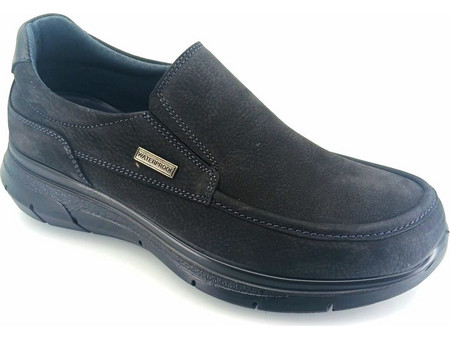 Luisetti 36118 (μαύρο nubuck) ανδρικά slip-on
