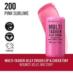 Rimmel Multi Tasker Jelly Crush 200 Pink Sublime Stick Blush Lip & Cheek 8.5gr