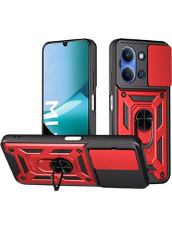 Bodycell Armor Slide Θήκη για Xiaomi Redmi 15C 5G / Poco C85 5G Red