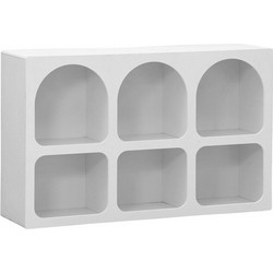 Μπουφές Emersi pakoworld με ράφια mdf σε λευκή απόχρωση 120x35x76εκ 260-000040