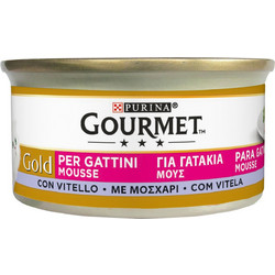 Purina Gourmet Gold Kitten Mousse with Veal 6x85gr