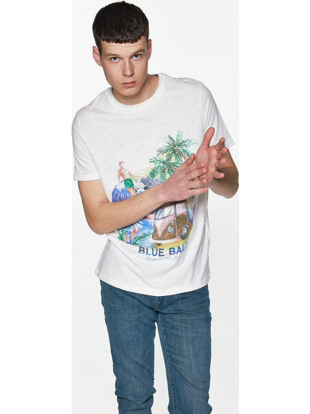 Celio T-shirt Gesurf - ECRU