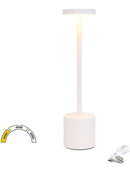Adeleq Πορτατίφ Επαναφορτιζόμενο LED 3W CCT Dimmable Λευκό 5-0030