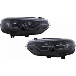 Μπροστινά Φανάρια Set Για Bmw 4 F32 F33 F36 (2013-2019) Conversion Από HID Σε LED Angel Eyes Μαύρα 0032668