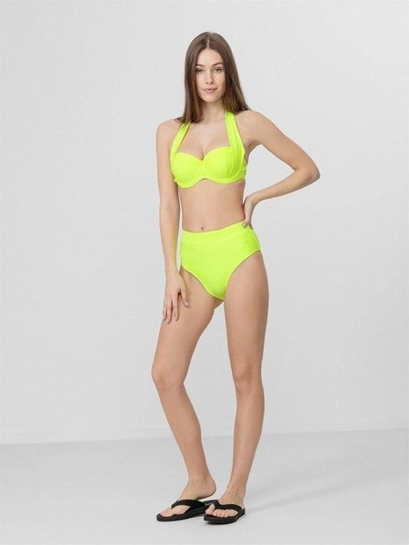 4F Ψηλόμεσο Αθλητικό Bikini Slip Lime H4L22-KOS008D-72N