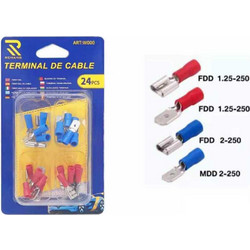 Σετ ακροδέκτες καλωδίων με μόνωση - 24pcs - 105875