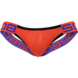 Mens Sexy Gay Underwear Briefs Jockstrap Low Rise Orange