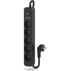 Kerg 5 Πολύμπριζο 5x Schuko 3m Black (M02517)