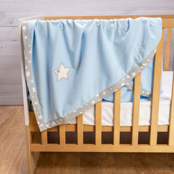 Abo Star Κουβέρτα Κούνιας Πικέ 110x120 Γαλάζια