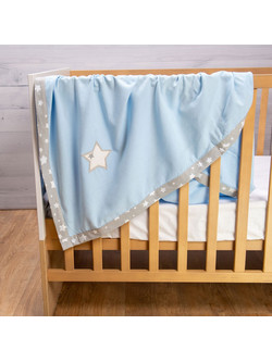 Abo Star Κουβέρτα Κούνιας Πικέ 110x120 Γαλάζια