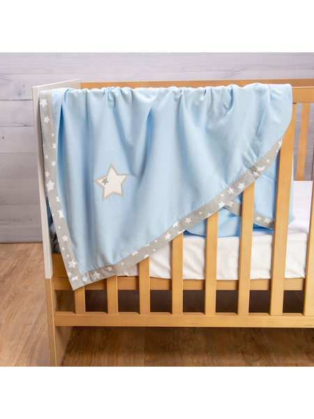 Abo Star Κουβέρτα Κούνιας Πικέ 110x120 Γαλάζια