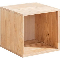 Ξύλινο κουτί τετράγωνο ανοιχτό Nextdeco Natural Υ39x40x40εκ