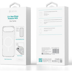Θήκη TPU & PC & Tempered Glass & Camera Cover Devia Apple iPhone Air Magnetic Shock Proof Star Pack Διάφανο N69938