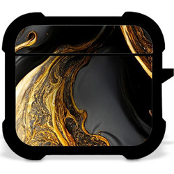 CUSTOM Marble Black-Gold - Airpods 3