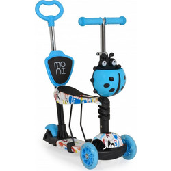 Byox Lollipop Scooter 3 σε 1 Παιδικό Πατίνι Τρίτροχο με Κάθισμα & Φωτάκια Μπλε