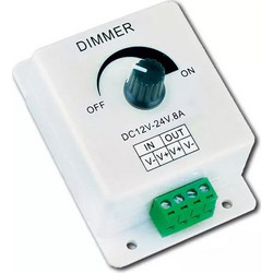 Επίτοιχο Dimmer Για Μονόχρωμες Ταινίες LED 12-24V DC 96W Max 8Α Λευκό 5.3.1 AMARAD