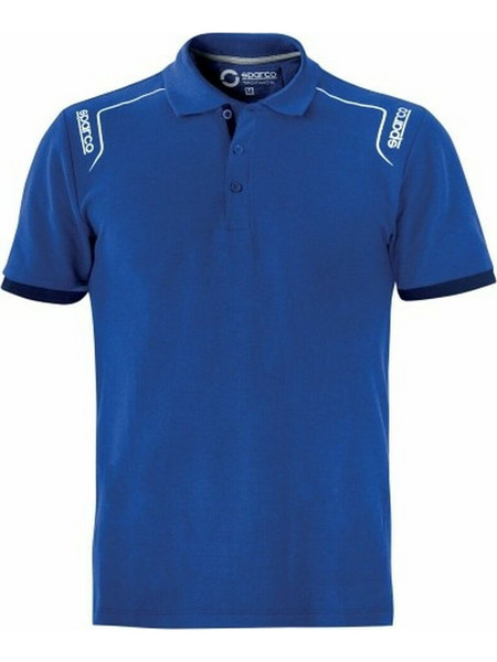 Sparco Tech Stretch Ανδρική Μπλούζα Polo Κοντομάνικη Μπλε