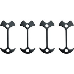 POWERTECH πασαλάκια σκηνής για ξύλινο δάπεδο TOOL-0071, μαύρο, 4τμχ