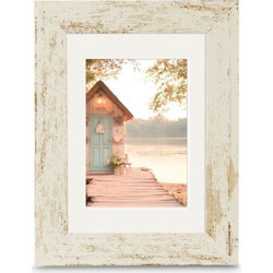 Hama Cottage Plastic Frame 13x18 old white incl.Passepart. 193344