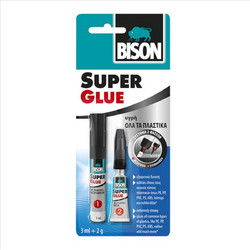 Bison Κόλλα Στιγμής Super Glue All Plastics 2 Φάσεων 3ml + 2gr - 7000850