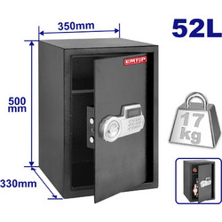 EMTOP ΜΕΤΑΛΛΙΚΟ ΧΡΗΜΑΤΟΚΙΒΩΤΙΟ ΟΘΟΝΗΣ LCD 500x350x330mm 17Kg ΑΝΘΡΑΚΙ EESF5003