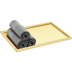 Δίσκος Πετσετών Sanco Hotel Amenities 00136-PVD-02BR PVD Golden Brass Brushed 30x20x1cm