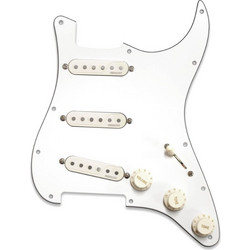 Fishman PRF-STR-WPG Fluence Preloaded Pickguard Single Width Strat Set (SSS) White