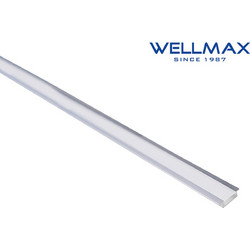 ΠΡΟΦΙΛ ΑΛΟΥΜΙΝΙΟΥ ΧΩΝΕΥΤΟ ΓΙΑ ΤΑΙΝΙΕΣ LED 11.9mm ΜΕ ΟΠΑΛ ΚΑΛΥΜΜΑ L=2m ΚΑΙ ΕΞΑΡΤΗΜΑΤΑ WELLMAX