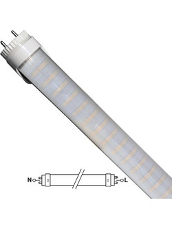 GloboStar 76183 Λάμπα LED Τύπου Φθορίου T8 Αλουμινίου Τροφοδοσίας Δύο Άκρων 90cm 15W 230V 1300lm 180 με Καθαρό Κάλυμμα Θερμό Λευκό 3000K