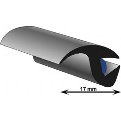 Ελαστικό προφίλ κρυστάλλων universal 17mm x 1m