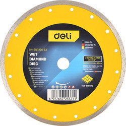 DELI δίσκος κοπής διαμαντέ DH-SQP230-E3, δομικών υλικών, 230mm, 6650rpm, wet