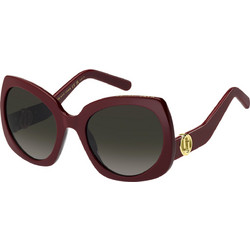 Marc Jacobs MARC808/S LHFHA Γυναικεία Γυαλιά Ηλίου Oversized Κοκάλινα Μπορντό με Μαύρο Φακό
