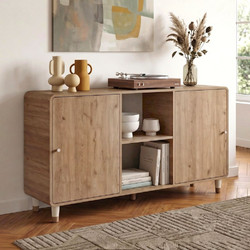 Μπουφές Doro Megapap χρώμα sepet oak 150,2x39x81εκ