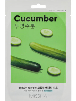Missha Airy Fit Cucumber Sheet Μάσκα Προσώπου για Ενυδάτωση με Αγγούρι 19gr