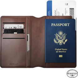 Nomad Leather Passport Wallet in Rustic Brown