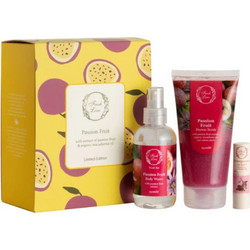 Fresh Line Passion Fruit Shower Scrub 150ml + Body Water 150ml + Pomegranate Lip Balm 5.4gr