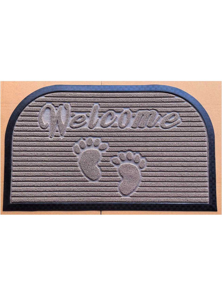 Πατάκι Εξώπορτας Ανάγλυφο Σχ.1057 45Χ75cm 100% Polypropylene Beige Flamingo
