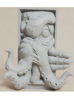 Άβαφη 3D Φιγούρα Book Nook Collection Cultist Digital Sculpture για Βάψιμο DIY (Δώρο τα Χρώματα)