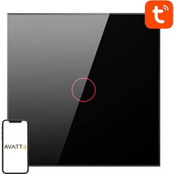 Avatto Smart Light Switch Wifi 1 Way Tuya (black) - (TS02-EU-B1)