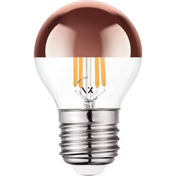 5 Τεμάχια Λάμπες led E27 μίνι σφαίρα Filament ροζ χαλκός 4.5W 2700Κ Dimmable 05121/D/E/PCT/W