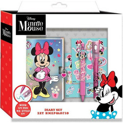 Minnie Mouse Παιδικό Ημερολόγιο με Κλειδαριά Μαγικό Στυλό και Αυτοκόλλητα