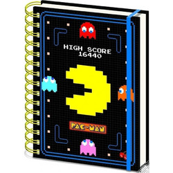 Pac-Man Σημειωματάριο Σπιράλ A5 50 Φύλλων Ριγέ με Σκληρό Εξώφυλλο και Λάστιχο (5051265735119)