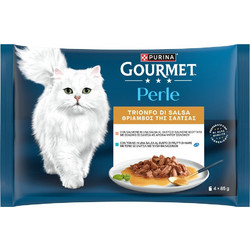 Purina Gourmet Perle with Salmon & Tuna in Gravy 4x85gr