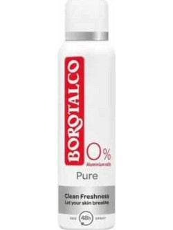 Borotalco Pure 0% Αποσμητικό Spray 48h Χωρίς Αλουμίνιο 150ml