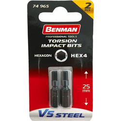 Σετ 2 Μύτες Άλλεν 25mm Benman 5mm