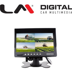 LM DIGITAL MR M07.4 7 Inch Monitor 12V-24V Με Divider Για Να Δειχνει 4 Καμερες. Περιεχει