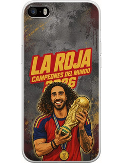 Θήκη La Roja Campeones del Mundo - Marc Cucurella iPhone 5/5s/SE 2016 Flexible TPU (Διάφανη Σιλικόνη)