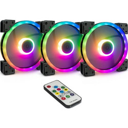 Inter-Tech Argus RS-14 Case Fan 140mm RGB με Σύνδεση 4-Pin PWM 3τμχ