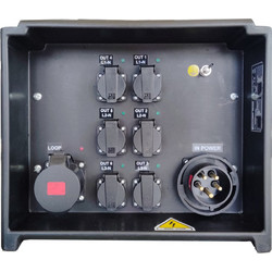 POWERBOX CUBE3 Πίνακας Ρεύματος 32A 5ph σε SCHUCKΟ 400V, LCD Meter, IP67